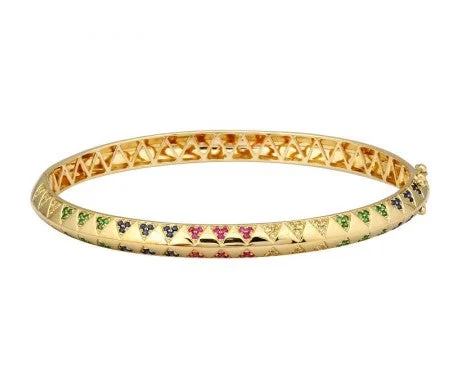 women’s beaded bracelets-Triangle Bangle