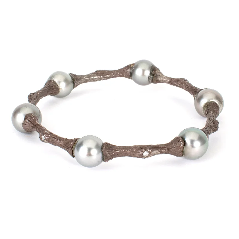 women’s gold bangle sets-Pearl Branch Bangle