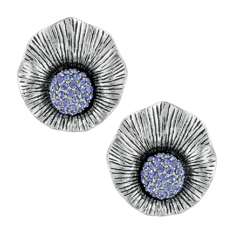 women’s small earrings-Mahi Oxidised finish designer Stud earrings