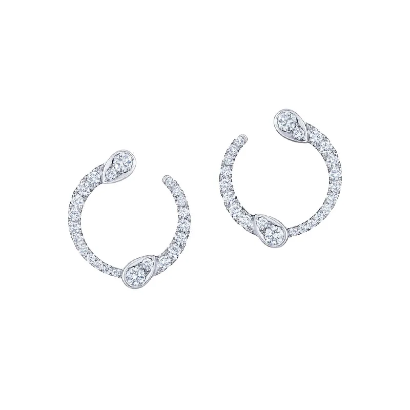 women’s large stud earrings-Diamond Eclipse Earrings