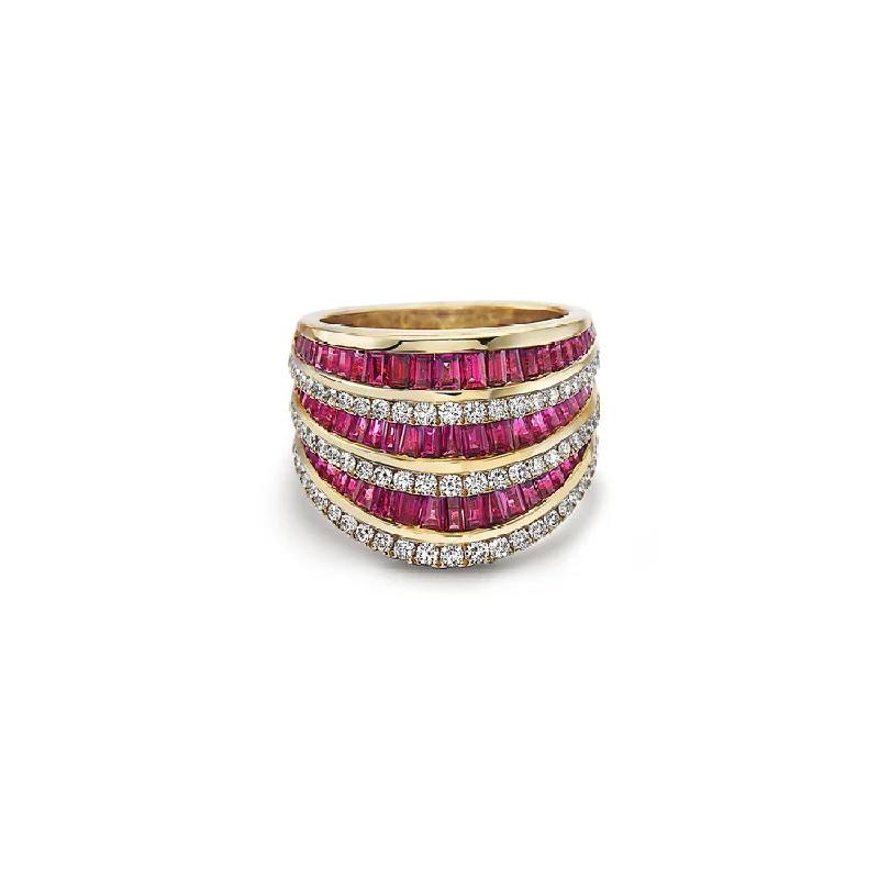 women’s designer rings-Krypell Collection Large Baguette Opera House Ring