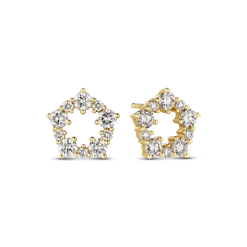 women’s layered earrings-Earrings Brina - with lab-grown diamonds